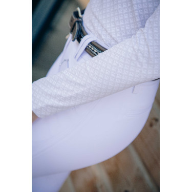 Polo de competição Sevilha Pénélope de mangas compridas Branco Polo de competição Sevilha Pénélope de mangas compridas Branco