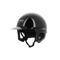 Capacete Penélope viseira longa Preto brilhante