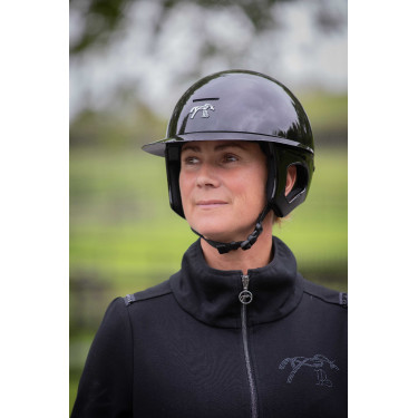 Capacete Penélope viseira longa Preto brilhante Capacete Penélope viseira longa Preto brilhante