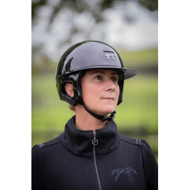 Capacete Penélope viseira longa Preto brilhante Capacete Penélope viseira longa Preto brilhante