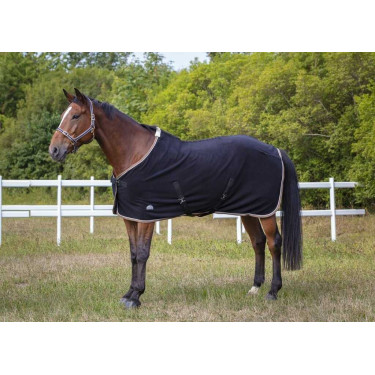 Camisa polar Equithème Polyfun Preto / branco Camisa polar Equithème Polyfun Preto / branco