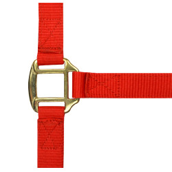 Cabeçada de nylon forrada a couro Norton Vermelho