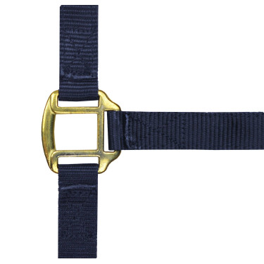 Cabeçada de nylon forrada a couro Norton Azul-marinho Cabeçada de nylon forrada a couro Norton Azul-marinho