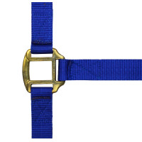 Cabeçada de nylon forrada a couro Norton Azul royal