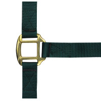 Cabeçada de nylon forrada a couro Norton Verde escuro