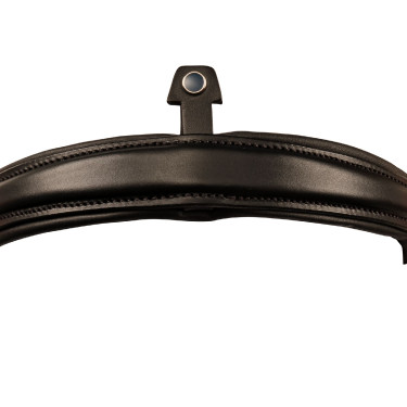 Muserola especial de dressage Stübben combinada 2300 Leitrim Preto / preto prateado