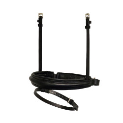 Muserola especial de dressage Stübben combinada 2300 Leitrim Preto / preto prateado