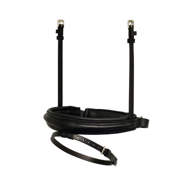 Muserola especial de dressage Stübben combinada 2300 Leitrim Preto / preto prateado