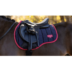 Almofada de sela mista LeMieux Loire Classic GP Square Azul‑marinho / cranberry Azul-marinho