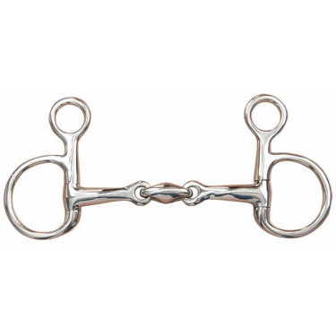 Mors Baucher liso com dupla quebra T de T Mors Baucher liso com dupla quebra T de T