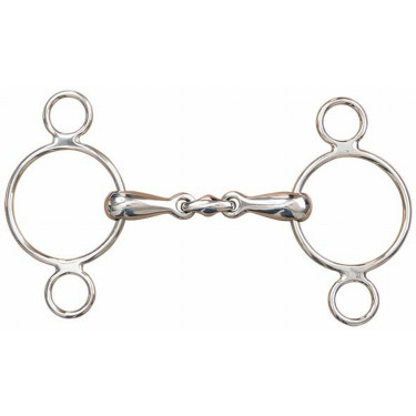 Mors ajustável de 3 argolas com dupla rutura T de T Mors ajustável de 3 argolas com dupla rutura T de T