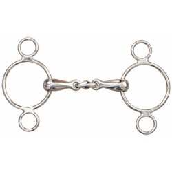 Mors ajustável de 3 argolas com dupla rutura T de T Mors ajustável de 3 argolas com dupla rutura T de T