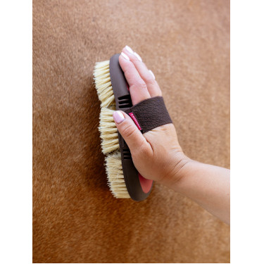 Escova LeMieux Flexi Scrubbing Arando Rosa Escova LeMieux Flexi Scrubbing Arando Rosa