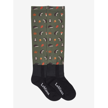 Meias Harlow Mini LeMieux Froostie Pônei estampadas ouriço