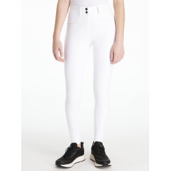 Calças LeMieux com grip nos joelhos Izzy Young Rider Branco