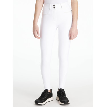 Calças LeMieux com grip nos joelhos Izzy Young Rider Branco