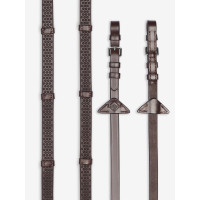 Rendas de borracha macia com paradores LeMieux Havana / prata Castanho