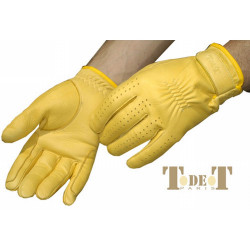 Luvas de camurça T de T Dourado Ouro