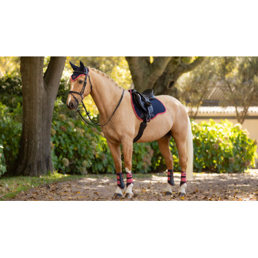 Tapete LeMieux Reflective Suede Misto GP Square Azul‑marinho / cranberry Azul-marinho Tapete LeMieux Reflective Suede Misto GP Square Azul‑marinho / cranberry Azul-marinho