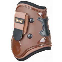 Protetores de boleto com concha e couro T de T Marrom / preto Castanho