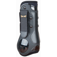 Guêtres coque et cuir T de T Noir / marron