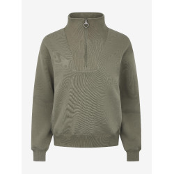 Suéter LeMieux gola com zíper Keira feminino Alecrim Verde