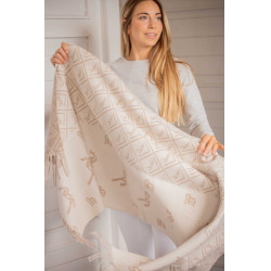 Lenço Pénélope Lana Bege / cru