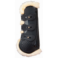 Guêtres Proteck' Compet forro de carneiro T de T Preto / natural Guêtres Proteck' Compet forro de carneiro T de T Preto / natural