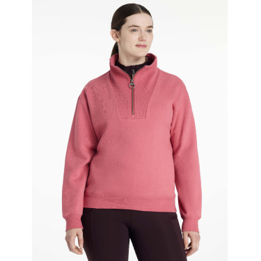 Suéter LeMieux gola com zíper Keira feminino Arando Rosa