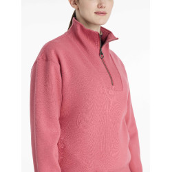 Suéter LeMieux gola com zíper Keira feminino Arando Rosa