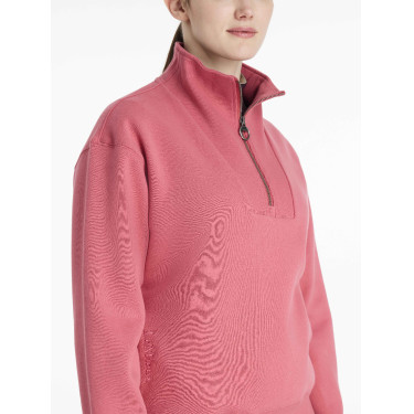 Suéter LeMieux gola com zíper Keira feminino Arando Rosa