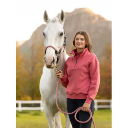 Suéter LeMieux gola com zíper Keira feminino Arando Rosa