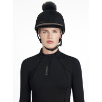 Gorro com pompom removível LeMieux Clássico Preto