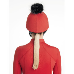 Gorro com pompom removível LeMieux Clássico Chilli Vermelho Gorro com pompom removível LeMieux Clássico Chilli Vermelho