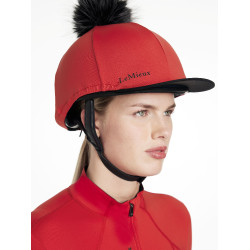 Gorro com pompom removível LeMieux Clássico Chilli Vermelho Gorro com pompom removível LeMieux Clássico Chilli Vermelho