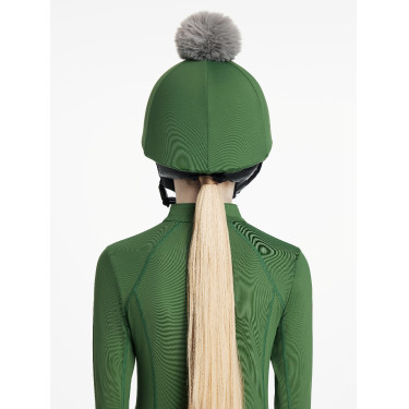 Gorro com pompom removível LeMieux Clássico Verde hunter