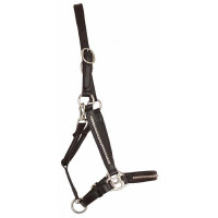 Caveção de couro com clincher T de T Havana escuro / branco Castanho Caveção de couro com clincher T de T Havana escuro / branco Castanho