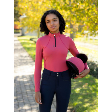 Camada base LeMieux Young Rider Classique de mangas compridas Arando Rosa Camada base LeMieux Young Rider Classique de mangas compridas Arando Rosa