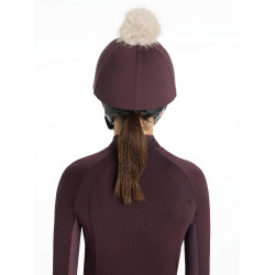 Gorro com pompom removível LeMieux Clássico Ameixa escura Violeta Gorro com pompom removível LeMieux Clássico Ameixa escura Violeta