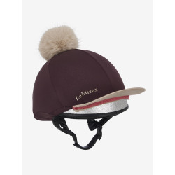 Gorro com pompom removível LeMieux Clássico Ameixa escura Violeta Gorro com pompom removível LeMieux Clássico Ameixa escura Violeta