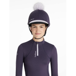 Gorro com pompom removível LeMieux Clássico Zimbro Violeta Gorro com pompom removível LeMieux Clássico Zimbro Violeta