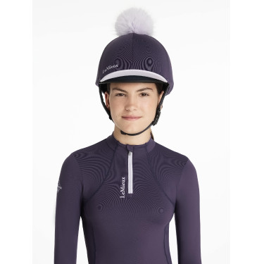 Gorro com pompom removível LeMieux Clássico Zimbro Violeta Gorro com pompom removível LeMieux Clássico Zimbro Violeta
