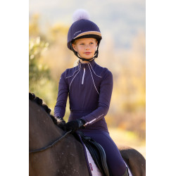 Gorro com pompom removível LeMieux Clássico Zimbro Violeta Gorro com pompom removível LeMieux Clássico Zimbro Violeta