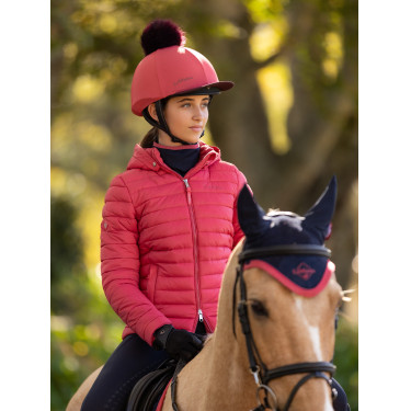 Gorro com pompom removível LeMieux Clássico Arando Rosa