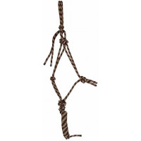 Cabresto etológico + corda T de T Marrom / bege Castanho