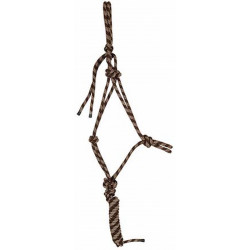 Cabresto etológico + corda T de T Marrom / bege Castanho Cabresto etológico + corda T de T Marrom / bege Castanho