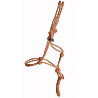 Cabresto etológico + corda T de T Marrom / laranja Castanho Cabresto etológico + corda T de T Marrom / laranja Castanho