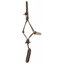 Cabezada etológica confortável + corda T de T Castanho / bege mesclado Cabezada etológica confortável + corda T de T Castanho / bege mesclado