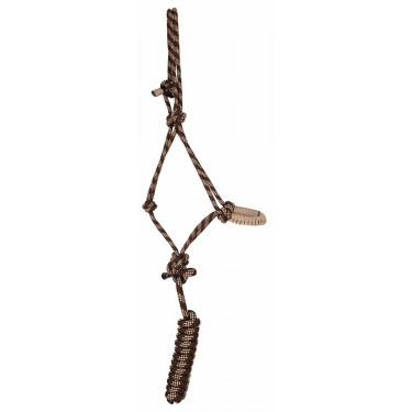 Cabezada etológica confortável + corda T de T Castanho / bege mesclado Cabezada etológica confortável + corda T de T Castanho / bege mesclado