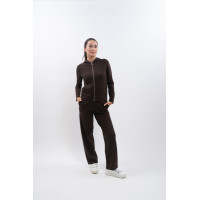 Casaco com fecho de malha Harcour Amelie Cacau Castanho